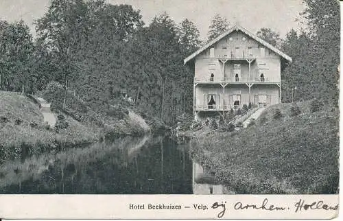 PC37387 Hotel Beekhuizen. Velp. Hugenholtz. Nr. 4318. 1913. B. Hopkins