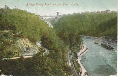 PC35956 Bridge Valley Road und der Fluss. Clifton. E. S. Nr. 1333. 1906