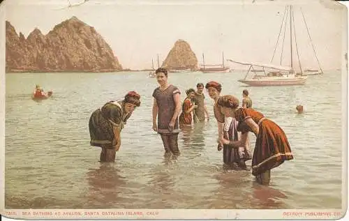 PC37535 Baden im Meer in Avalon. Santa Catalina Island. Kalifornien. Detroit Publishing.