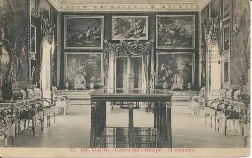 PC37426 El Escorial. Fürstenhaus. Das Esszimmer. Mateu. B. Hopkins