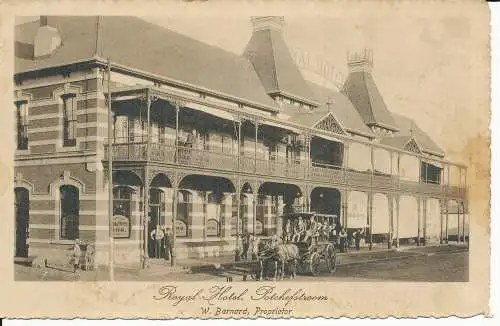 PC36733 Royal Hotel. Potchefstroom. W. Barnard. B. Hopkins