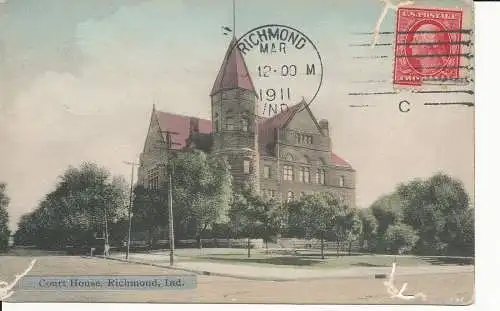 PC36725 Gerichtshaus. Richmond. Ind. Kraemer Art. Nr. 2336. 1911. B. Hopkins