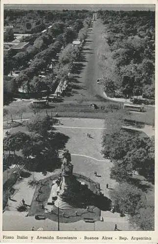 PC38665 Plaza Italia und Avenida Sarmiento. Buenos Aires. Rep. Argentinien. B. Hopki