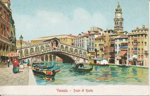 PC37258 Venedig. Rialtobrücke. Schluck. B. Hopkins