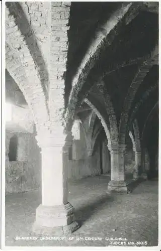 PC35831 Blakeney. Undercroft oh 14th Century Guildhall. Judges Ltd. Nr. 31015. RP