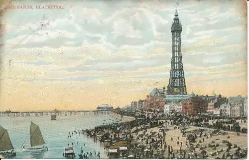 PC35989 The Sands. Blackpool. Max Ettlinger. Das Royal. 1907