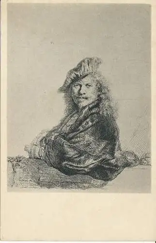 PC38716 von Rembrandt. Zelf Portret. B. Hopkins