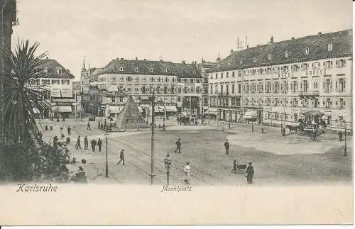 PC38881 Karlsruhe. Marktplatz. Nr. 294. B. Hopkins