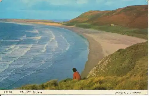 PC36132 Rhossili. Gower. J.C. Ticehurst. Harvey Barton. 1973