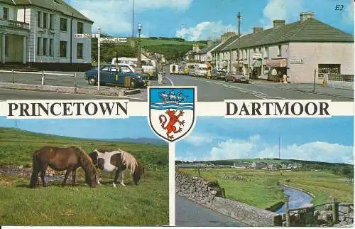 PC36128 Princetown und Dartmoor. Multi-View. 1975