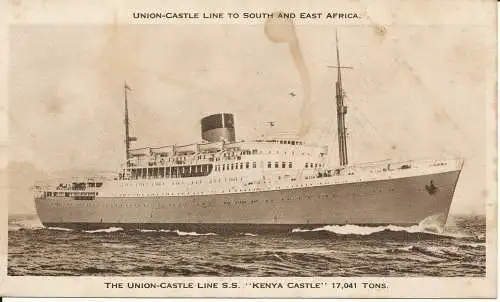 PC36050 The Union Castle Line S. S. Kenya Castle. Union Castle Line nach Süden und