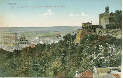 PC39706 Granada. Der Segelturm und die Stadt vom Turm der Gerechtigkeit. Enr