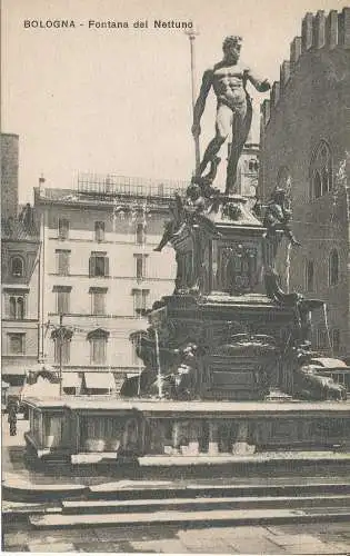 PC39906 Bologna. Neptunbrunnen. Biagi und Zoboli. Nr. 66. B. Hopkins