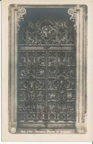 PC37956 Mailand. Dom. Tür aus Bronze. Traldi. Nr. 506. B. Hopkins