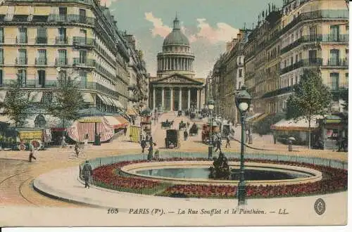 PC39677 Paris. Die Rue Soufflot und das Pantheon. Levy Fils. Nr. 165. 1917