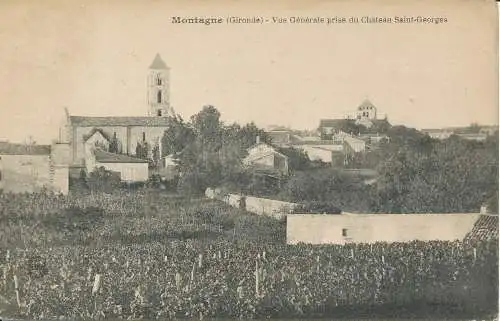 PC39557 Berg. Gironde. Übersicht Aufnahme des Chateau Saint Georges. A. Geben Sie