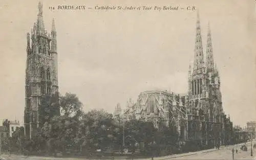 PC39553 Bordeaux. St. Andre's Cathedral und Pey Berland Tour. C. B. Nr. 114