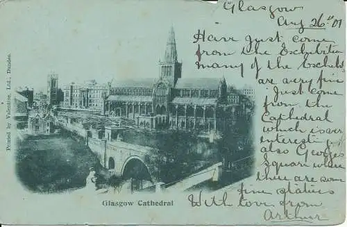 PC35949 Kathedrale von Glasgow. Valentinstag. 1901