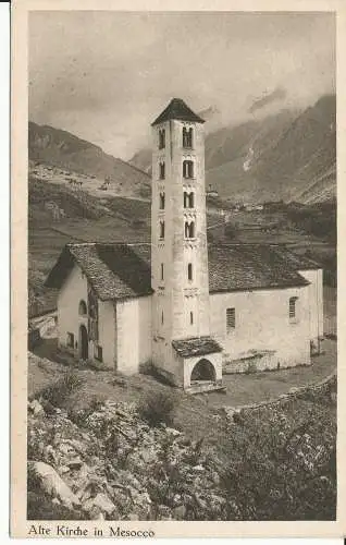 PC39727 Alte Kirche in Mesokco. Chr. Meisser. B. Hopkins