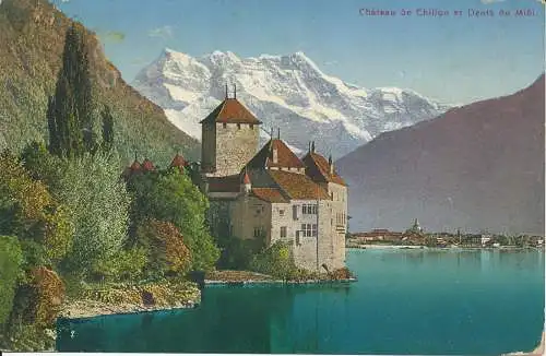 PC39647 Chateau de Chillon et Dents du Midi. Anderegg. Nr. 204. 1931