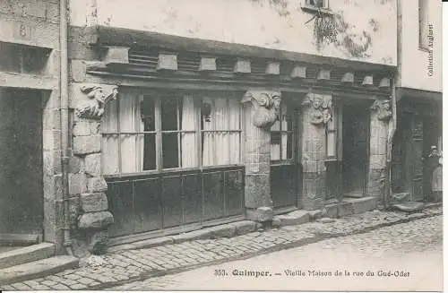 PC39823 Quimper. Altes Haus in der Rue du Gue Odet. Nr. 353