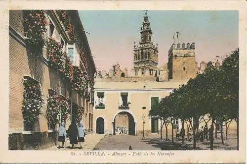 PC38994 Sevilla. Auf der Suche. Patio de los Oranjos. L. Roisin. Nr. 82