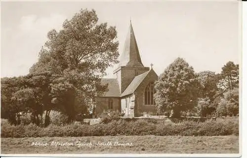 PC35890 Alfriston Church. South Downs. Sweetman. Nr. 52440. RP