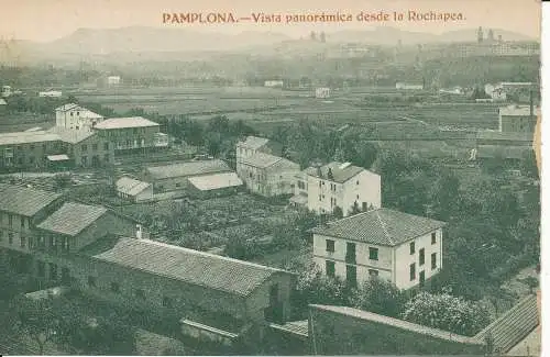 PC38127 Pamplona. Panoramablick vom Rochapea. Stanislaus Espelosin. B. H