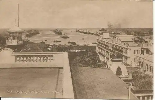 PC40012 Colombo Harbour. Ceylon. John. B. Hopkins