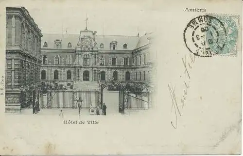 PC40047 Amiens. Rathaus. B. F. 1908. B. Hopkins
