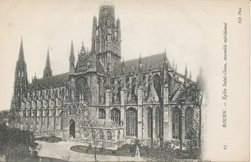 PC39750 Rouen. Kirche Saint Oueu Ensemble Meridiional. ND. Nr. 23. B. Hopkins