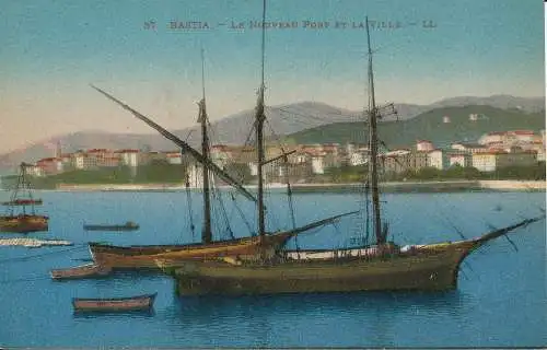 PC39880 Bastia. Der neue Hafen und die Stadt. Levy und Neurdein vereint. Nr. 57. B.