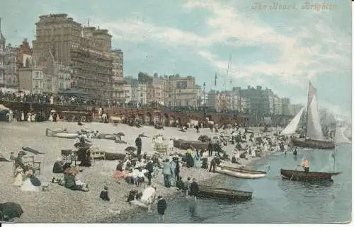 PC36165 Der Strand. Brighton. Valentinstag. 1904