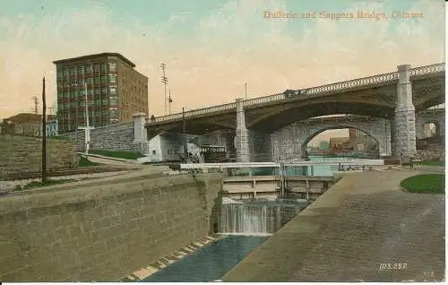 PC39019 Dufferin- und Sapperbrücke. Ottawa. Valentinstag. 1908