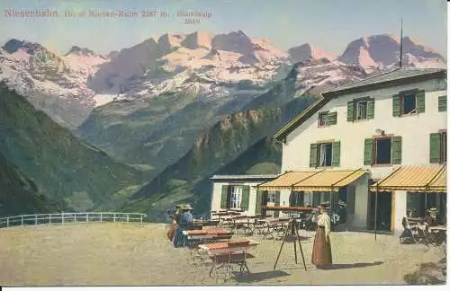 PC39715 Niesenbahn. Hotel Niesen Kulm 2367m. Blummisalp. M. Schild Bichsel