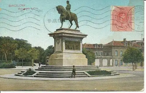 PC40022 Barcelona. Denkmal für Prim. Trenkler. 1912. B. Hopkins