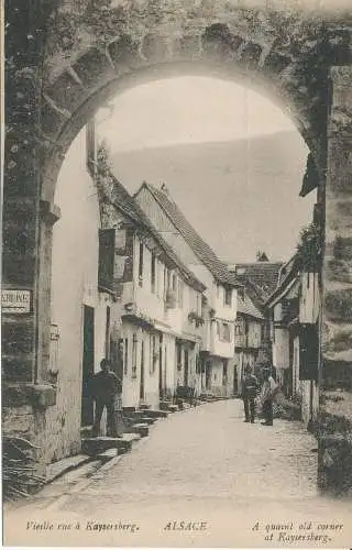 PC38381 Alte Straße in Kaysersberg. Elsass. B. Hopkins