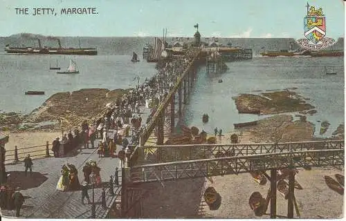 PC36086 The Jetty Margate. Falken und Co. 1909