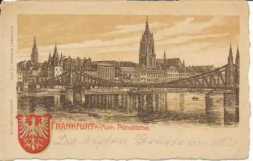 PC38729 Frankfurt a. Main. Panorama. Reisinger. 1904. B. Hopkins