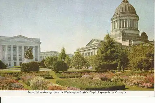 PC39675 Schöne versunkene Gärten auf dem Kapitolgelände der Washingtoner Staaten in Olympia