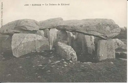 PC40084 Carnac. Der Dolmen von Keriaval. Villard