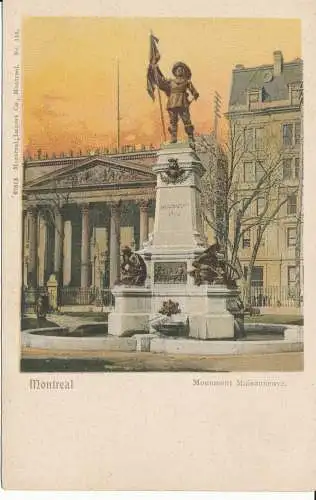 PC39650 Montreal. Monument Maisonneuve. Montreal Import. Nr. 110