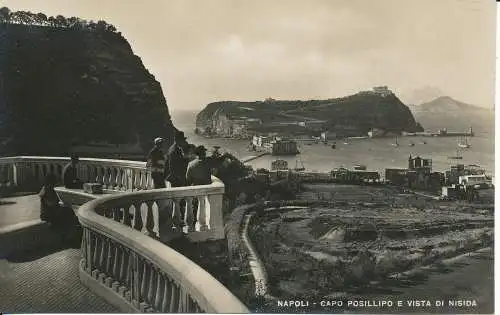 PC40075 Neapel. Posillipo-Kopf und Nisida-Ansicht. V. Karcavallo. RP. B. Hopkins