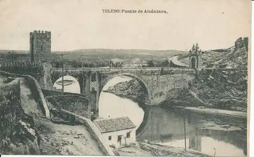 PC38149 Toledo. Brücke von Alcantara. Hauser. 1924. B. Hopkins