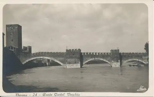 PC38323 Verona. Brücke Castel Vecchio. A. Traldi. B. Hopkins