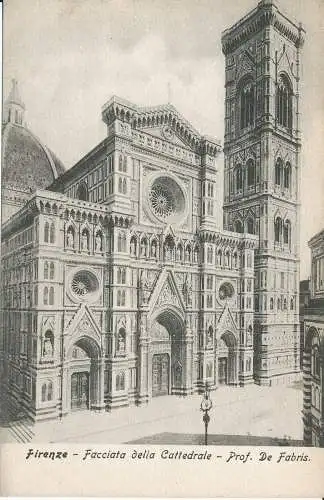 PC40191 Florenz. Fassade der Kathedrale. Prof. De Fabris. B. Hopkins
