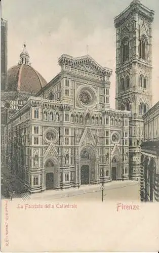 PC40115 Die Fassade der Kathedrale. Florenz. Stengel. Nr. 11370. B. Hopkins