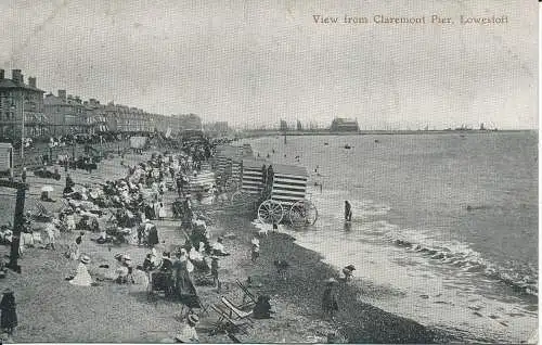 PC36211 Blick vom Claremont Pier. Lowestoft. Valentinstag. 1917
