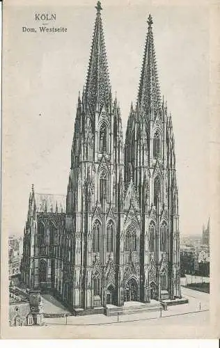 PC40186 Koln. Dom. Westseite. Josef Oettgen. 1919. B. Hopkins