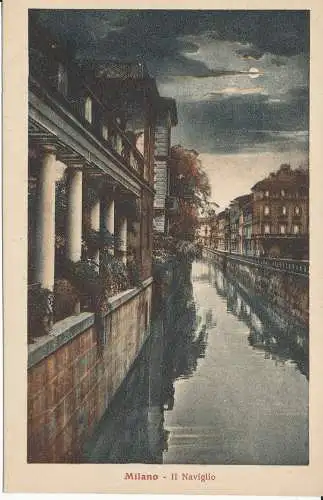 PC38724 Mailand. Das Naviglio. B. Hopkins